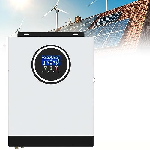 DaMga Onduleur Hybride Solaire, 2KW 12V 3KW 24V Chargeur onduleur Multifonctions Contrôleur Hors réseau photovoltaïque pour Maison,Camping-Car,abri Camping,système Panneaux solaires,3000W