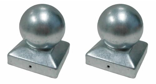 Connex Pfostenkappe mit Kugel 90 x 90 mm, feuerverzinkt, HV4293 (Packung mit 2)