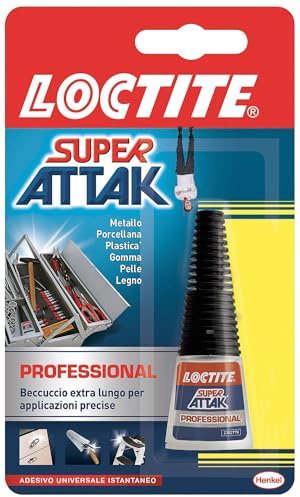 Flacone di Colla, 5 grammi, per gomma, metallo, ceramica, legno, cuoio, pelle e molti tipi di plastica - Super Attak Precision