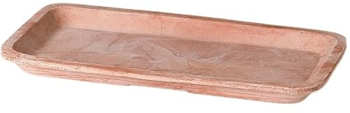Italienischer hochwertiger Untersetzer/Teller für den 50 - er Blumenkasten mit Oliven aus Terrakotta Terracotta Unterteller Pflanztopf Balkonkasten Garten Deko Mediterran