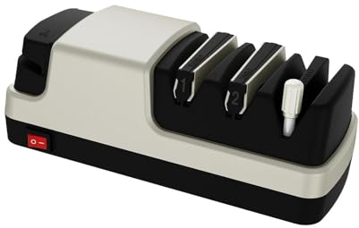 Affuteur Couteau 4 en 1 Aiguiseurs Avec Des Abrasifs 100% Diamantés Et Des Guides D'angle De Précision. Eguiseur De Couteau Professionnel,Silver