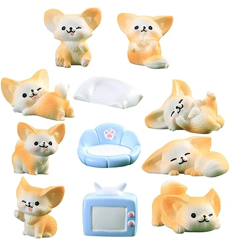 UPKOCH 1 Satz Mini-Fuchs-Ornament Fuchsfigur Miniatur-Ornamente bürodeko büro Dekoration Tier Cupcakes Bonsai-Dekoration Mini-Fuchs-Dekor draussen Kunsthandwerk Marionette Zubehör Modell