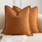 Mandioo 2er Set Dekorativer Kissenbezug Woven Textured Sofakissen Dekokissen Kissenbezüge Super Soft Premium Simple Design Wurfkissenbezug Schlafzimmer Wohnzimmer Tabak 40x40cm