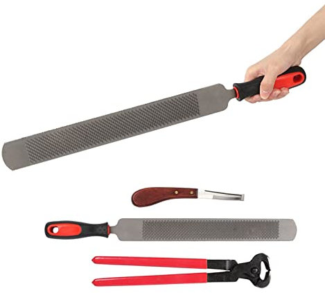 Outil de Coupe de Sabot de Maréchal-ferrant, Râpe à Sabot, Coupe-Sabot, Couteau à Sabot, Soin des Sabots de Cheval, Râpe à Sabot Double Face, Outil Multifonctionnel en Fer à