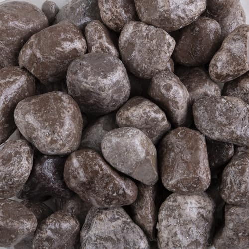 Natursteine, ca. 15-25 mm, 1 kg Beutel, viele Farben erhältlich | Dekosteine | Dekosand | Dekokies | Ziersteine | Kieselsteine | Bastel Steine | Dekogranulat | Streudeko | Füllmaterial (braun)