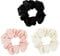 3 Stück Seiden Scrunchie Damen Seiden Haargummi Damen Einfarbig Elastische Weiche Haarschmuck Pferdeschwanzhalter Hair Ties für Frauen Mädchen