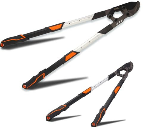 AIRAJ 68-88cm Telescopic Tree Loppers with Compound Action,Garden Loppers for Gardening Heavy Duty,5.5cm Cutting Capacity,Anvil Garden Shears Tool,More Power Telescopic Lopper,Chop Thick Branches Ease