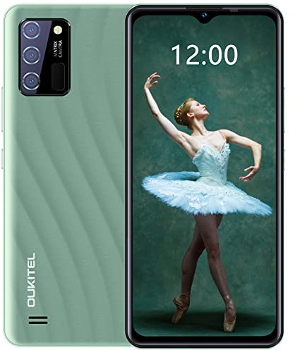 OUKITEL C25 Handy ohne Vertrag,6.52 Zoll HD+ 5000mAh Batterie Smartphone Günstiges,13MP Triple-Kamera/8MP Frontkamera,3GB+32GB, Quad-Core,Android 11, Dual SIM 4G Handy,Face ID/Fingerabdruck/-Grün