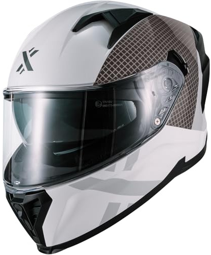 Shox Rapid Speedway Motorcycle Helmet L Gloss White