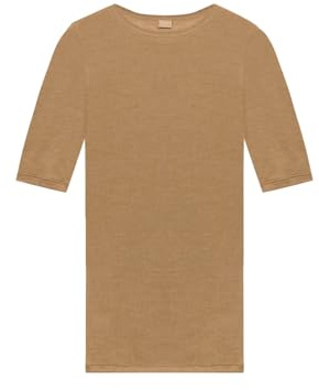 Dilling Damen-T-Shirt aus Merinowolle/Seide - Walnuss 44