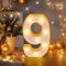 ltteea Number Light Sign Marquee Light Up Numbers 0-9 Digits Lights Sign for Home Birthday Party Night Light Bar Wedding Festival Birthday Decorations Xmas Gifts Decoration (9)