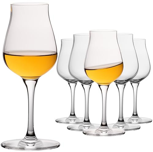 Imperial Nosing - Vaso de cristal para whisky y coñac (110 ml, apto para lavavajillas, 6 unidades)