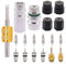 Kit completo de núcleo de válvula de aire acondicionado de 19 piezas, diseñado para la prevención de fugas en sistemas R134a, robusto y