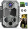 CamZeste Fototrappola WIFI 4K 84MP con Scheda SD 32GB e 8 batterie AA Fotocamera Velocità di Trigger 0,1s, Sensore di Movimento 130°, Fototrappole Caccia Visione Notturna Impermeabile IP67