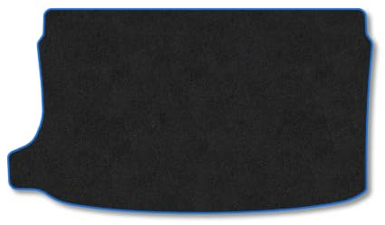 VW T-Cross (2019+) Carpet Boot Mat | Blue Edge Trim Tailored Fit Boot Liner Full Coverage Protection Accessories Easy Clean Anti Slip Made in the UK