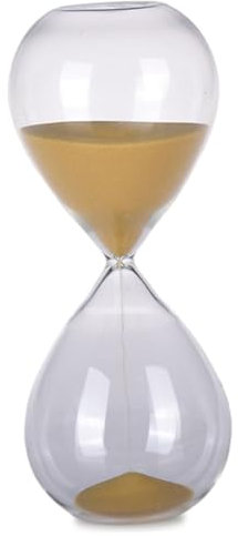 Temporizador de Arena de 15 Minutos, Temporizador de Reloj de Arena de Vidrio de Vidrio de borosilicato de 2.6x6.7 Pulgadas.