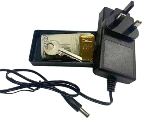 Nascondi Denaro,Compartimento Segreto - Design Finto Presa Elettrica per Nascondere Valori Portatile per Chiavi Denaro Gioielli Casa Auto Contanti