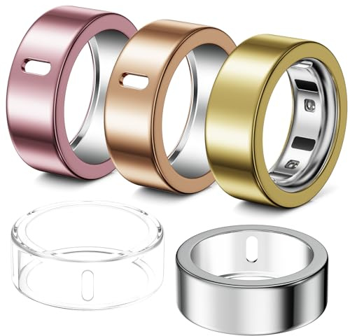 Hexasider 5 Stück Ringe Cover Kompatibel mit Oura Ring Gen 4/Gen 3 Horizon/Heritage Schutzhülle, Abriebfestes TPU Case für Oura Ring Protector Zubehör für Größe 9