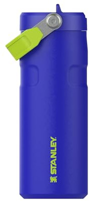 Stanley 1913 Flip Straw Sports Water Bottle 0.47L - Cobalt Chartreuse | 8 Hours Cold - 40 Hours Iced - BPA-Free - Leak Resistant - Dishwasher Safe - Fits Cup Holder