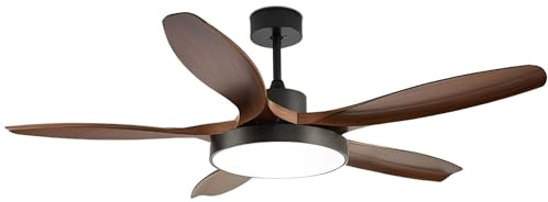 IBalody Low Profile Ceiling Fan with Light, 60in Smart Ceiling Fans with Remote/APP/Voice Control, Modern Black Quiet Ceiling Fan with 72W Dimmable LED Light, 5 ABS Blades for Bedroom Living Room