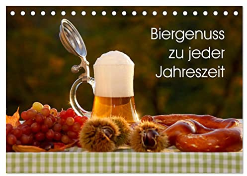 Biergenuss zu jeder Jahreszeit (Tischkalender 2026 DIN A5 quer), CALVENDO Monatskalender: Stimmungsvolle Fotografien von Bier, entstanden in den verschiedenen Jahreszeiten. (CALVENDO Lifestyle)