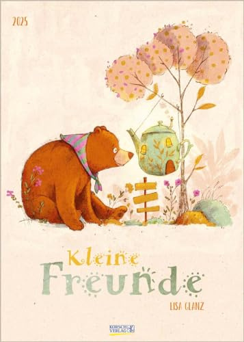 Kleine Freunde 2025: Wandkalender mit Illustrationen für Kinder. Format 30 x 42 cm.