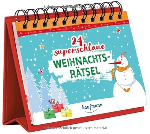 24 superschlaue Weihnachtsrätsel (Adventskalender für Erwachsene: Aufstell-Buch mit Rätseln)