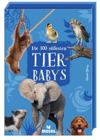 moses. Die 100 süßesten Tierbabys – Kartenset mit Steckbriefen und farbigen Fotos zu 100 Tierbabys aus aller Welt, Tiere kennenlernen und entdecken für Kinder ab 5 Jahren
