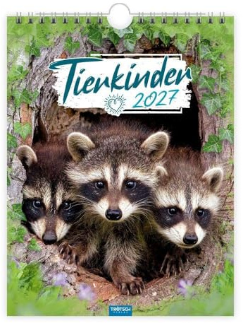 Trötsch Notizkalender zum Hängen Tierkinder 2027: Wandkalender Notizkalender