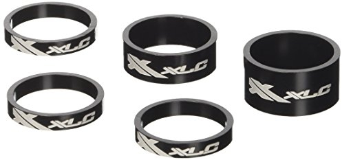 XLC Unisex – Erwachsene Lenkkopferweiterung A-Head Spacer-Set AS-A02 3x5/1x10/1x15 mm 1 Zoll, Schwarz, One Size
