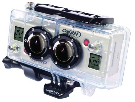 GoPro 3D Hero System - Accesorio para cámaras HERO2 (Carcasa 3D, Resistente al Agua, Permite Grabar vídeo y Foto en 3D y 2D simultáneamente) Color Transparente