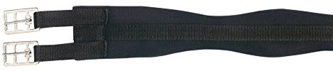 PFIFF 101301 Sattelgurt, gepolsterter Baumwoll-Sattel-Gurt, Schwarz, 100 cm