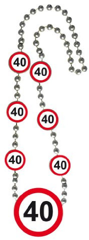 Halskette 40.Geburtstag, Verkehrsschilder