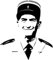 PrimeStick Wandtattoo Wandaufkleber Louis de Funès #128B schwarz 90cm x 100cm (RAL9005)