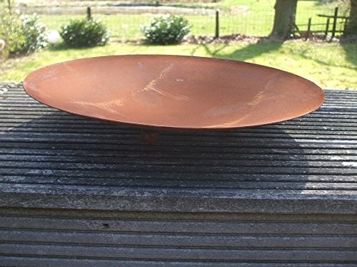 Dekorative Eisenschale auf Kugeln, Pflanzschale, Dekoschale, Rost, 42