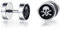 Feilok Edelstahl Herren Ohrstecker, Punk Rock Stil Totenkopf Schädel, Ohrringe Ohrschmuck, 2 Stück