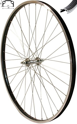 Redondo 26 Zoll Vorderrad Laufrad Fahrrad 26 Kasten Felge Aluminium Schwarz