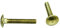 SN-TEC Massiv Messing Schlossschrauben/Flachrundkopfschrauben/Schloßschrauben M6 x 50mm ähnlich DIN603 (10 Stück)