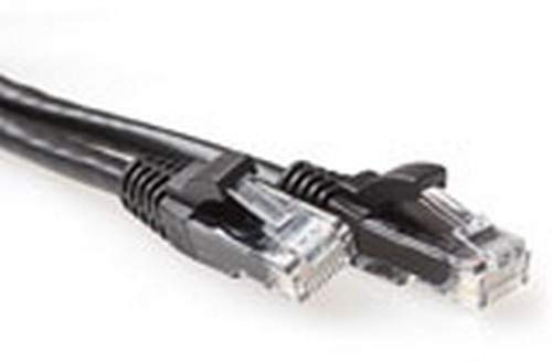ACT CAT6A U/UTP SNAGLESS BK 0.25M