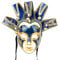 YU FENG Masque de bal masqué Jolly Jester Cosplay Mardi Gras bal de fin d'année, fête d'anniversaire à porter ou décoration pour homme et femme (bleu)
