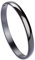 MILAKOO Damen Armreif Edelstahl Armband Maschette Armband für Damen 6mm Glatt Poliert Oval Armbänder Schwarz