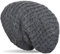 styleBREAKER Unisex Strick Beanie Mütze grob gestrickt, Slouch Longbeanie, Grobstick Winter Strickmütze 04024158, Farbe:Grau
