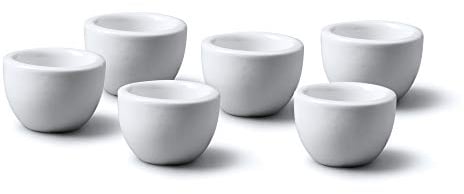 WM Bartleet & Sons 1750 TSET32 Lot de 6 mini bols à beurre traditionnels en porcelaine 3 cm Blanc