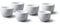WM Bartleet & Sons 1750 TSET32 Lot de 6 mini bols à beurre traditionnels en porcelaine 3 cm Blanc