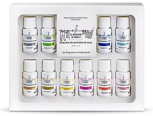 IL BUCATO DI ADELE il bucato che profuma di casa | Profumatore Bucato Lavatrice, Fragranze Tradizionali, Cofanetto da 10 Essenze da 20 ml