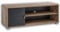 Stella Trading MERLIN Elegantes Jugendzimmer TV-Board - stilvolles Low-Board in Old Style Optik, Anthrazit - 120 x 43 x 42 cm (B/H/T)