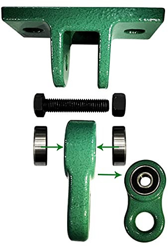 ABUSA Heavy Duty Green Swing Hangers Screws Bolts Included Over 5000 lb Capacity Playground Porch Yoga Seat Trapeze Wooden Sets Indoor Outdoor 2 Pack