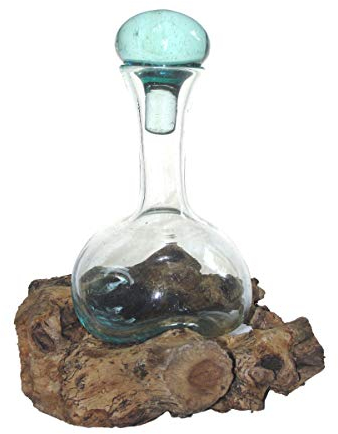 SAWA Karaffe Treibholz/Wurzelholz Wunderschöne Deko Karaffe - Glasvase » Dekoration « Akzentstück - Wohnaccessoires - Blumentopf - Hausgarten - Zimmerpflanzen - Homedekor - Pflanzenhalter