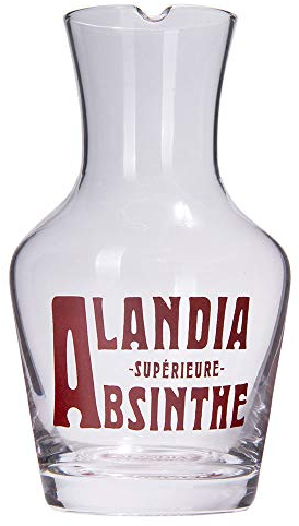 Absinth Glas Karaffe von ALANDIA | Mundgeblasenes Glas | Breite Öffnung für Eiswürfel | Kontrolliertes Ausgießen | Klassisches 19. Jh. Design