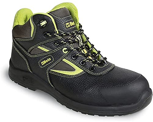 Beta Scarpe Alte Antinfortunistiche da Lavoro in Pelle Idrorepellente, a Rapido Sfilamento con Rinforzo Antiabrasione sul Puntale, Unisex, Taglia 45 EU